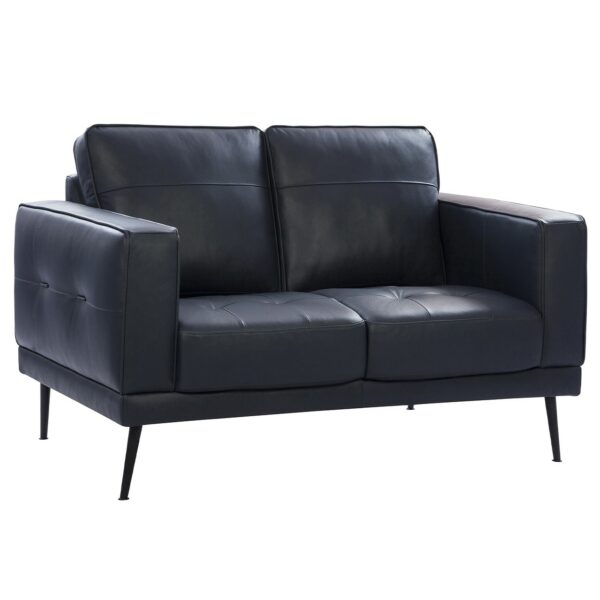 PinkCity Imports black loveseat angleview