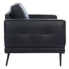 PinkCity Imports black loveseat Side view