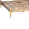 Aamani Mango Wood Danish Pepper Cord Headboard Queen Bed Mattress 60x80