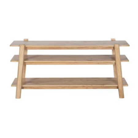 Oxy Acacia Wood 3 Shelf Media Unit Oxy Acacia Wood 3 Shelf Media Unit