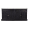 Adelind Mango Wood Marble Top 2 Door Cabinet 2 Drawers