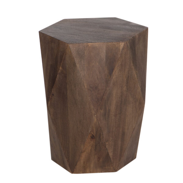 Aidan Mango Wood Diamond Side Table Tall