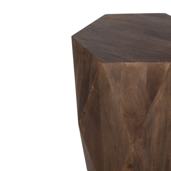 Aidan Mango Wood Diamond Side Table Tall