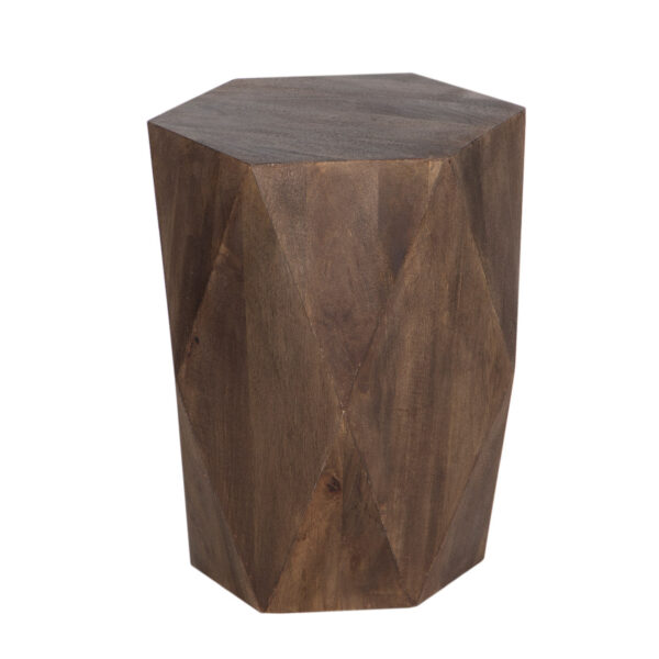 Aidan Mango Wood Diamond Side Table Tall