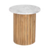 Ajax Mango Wood Marble Top Side Table