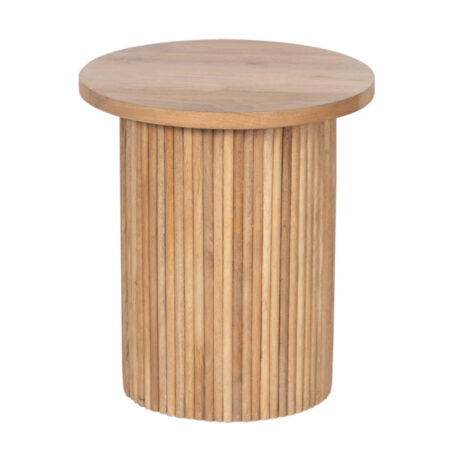 Ajax Mango Wood Round Side Table