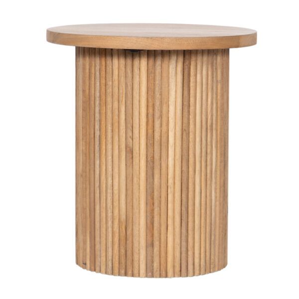 Ajax Mango Wood Round Side Table