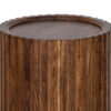 Ajman Acacia Wood Round Side Table in Walnut