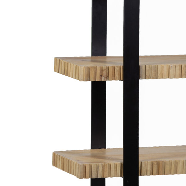 Ajman Mango Wood Metal Stand Bookshelf