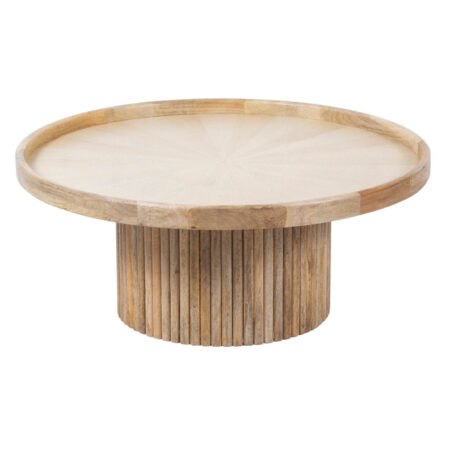 Albero Mango Wood Round Tray Top Coffee table