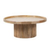 Albero Mango Wood Round Tray Top Coffee Table A