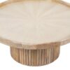 Albero Mango Wood Round Tray Top Coffee Table B