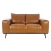 Alberta Brompton Cognac Leather Loveseat