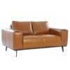 Alberta Brompton Cognac Leather Loveseat A