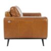 Alberta Brompton Cognac Leather Loveseat B