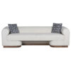 Aleesos Mango Wood Fabric Modern Sofa A