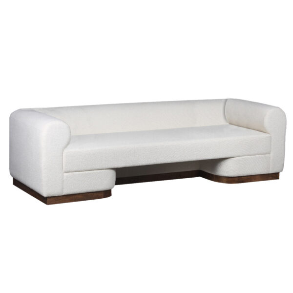 Aleesos Mango Wood Fabric Modern Sofa B