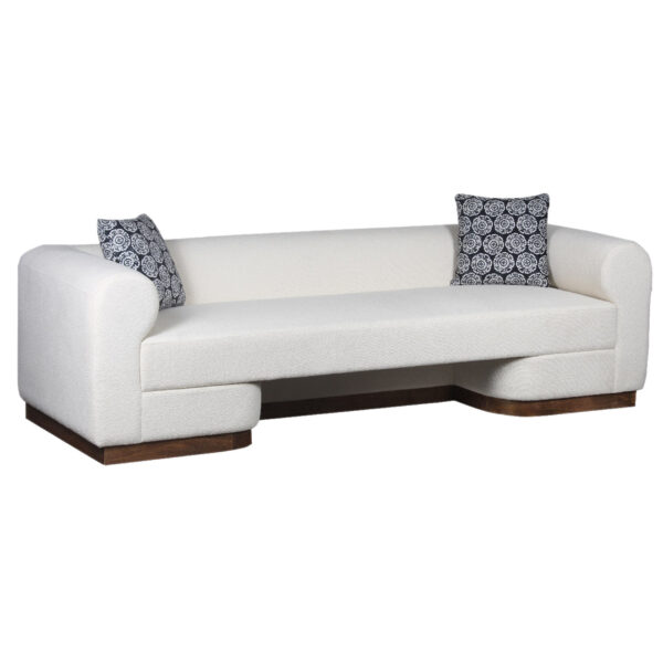 Aleesos Mango Wood Fabric Modern Sofa C