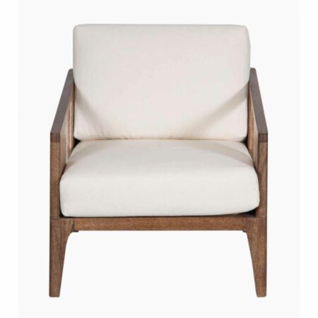 Alex Mango Wood Loft Fabric Arm Chair