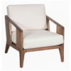 Alex Mango Wood Loft Fabric Arm Chair