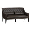 Alor Tuffted Charcoal Buff Leather Sofa