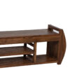 Amania Acacia Wood Lift Top Bench With Shelf