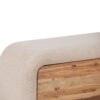 Amresh Acacia Wood Upholstered Bench With Drawer