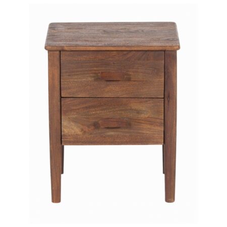 Anbu Acacia Sandblasted Walnut Bedside Table