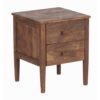 Anbu Acacia Sandblasted Walnut Bedside Table