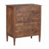 Anbu Acacia Wood Sandblasted Walnu 3 Drawer Chest of Drawers