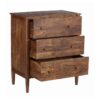 Anbu Acacia Wood Sandblasted Walnu 3 Drawer Chest of Drawers