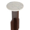 Anca Mango Wood Round Marble Top Martini Table