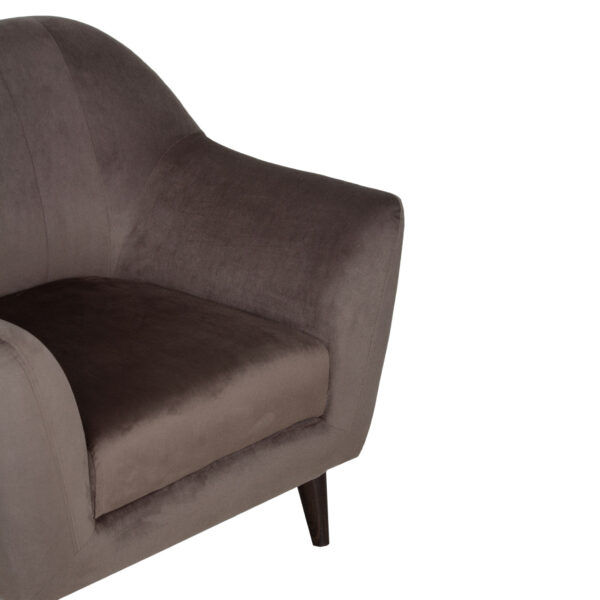 Antalya 1 Seater Sofa With Cosmos Smoke Velvet