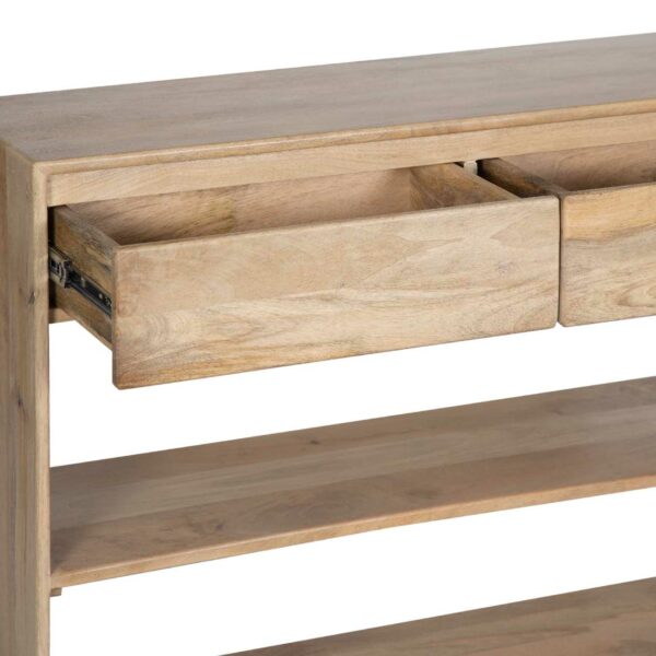 Anton Mango Wood 2 Drawer Console Table