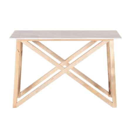 Antwerp Mango Wood Marble Console Table Natural