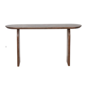 Arch Acacia Wood Oval Console Table