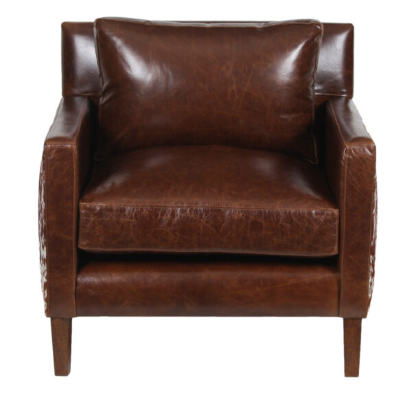 Arhaus Brompton Leather Hide Arm Sofa