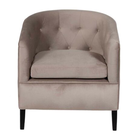 Ashrim Mango Wood Velvet Grey Fabric Arm Chair