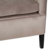 Ashrim Mango Wood Velvet Grey Fabric Arm Chair