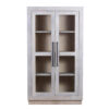 Austin Mango Wood Glass 2 Door Cabinet