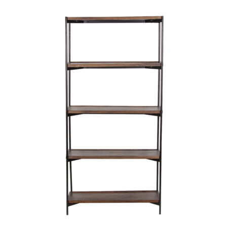 Austin Mango Wood Metal Frame Bookshelf