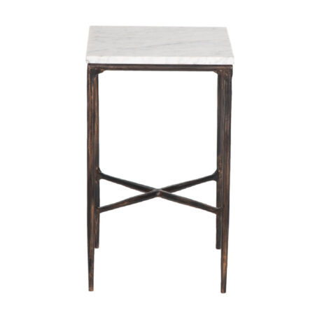 Aviva Hammered Metal Textured Square Martini Table Aviva Hammered Metal Textured Square Martini Table