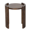 Bali Mango Wood Round Side Table in Walnut