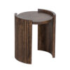 Bali Mango Wood Round Side Table in Walnut