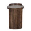 Bali Mango Wood Round Side Table in Walnut