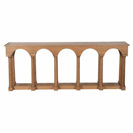 Barcelona Oak Wood Console Table Large