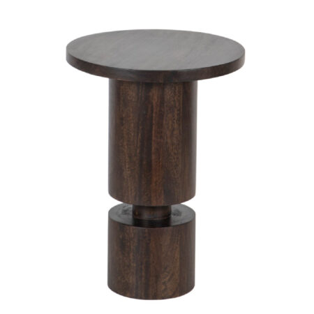 Basin Mango Wood Round Side Table Basin Mango Wood Round Side Table