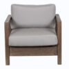 Bellisa Mango Wood 1 Seater Sofa Grey with Sunbrella Fabric