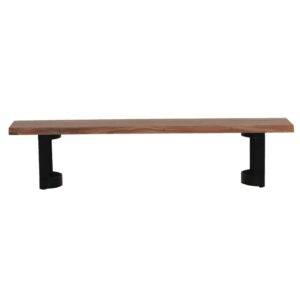 Bent Acacia Wood Dining Bench
