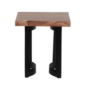 Bent Acacia Wood Side Table